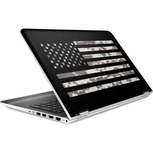 Black and White Camo American Flag HP Pavilion Skin